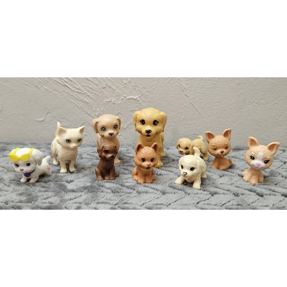 Barbie Doll Pets Mixed Figures Animals Dogs Cat‎ Lot of 10 Bundle